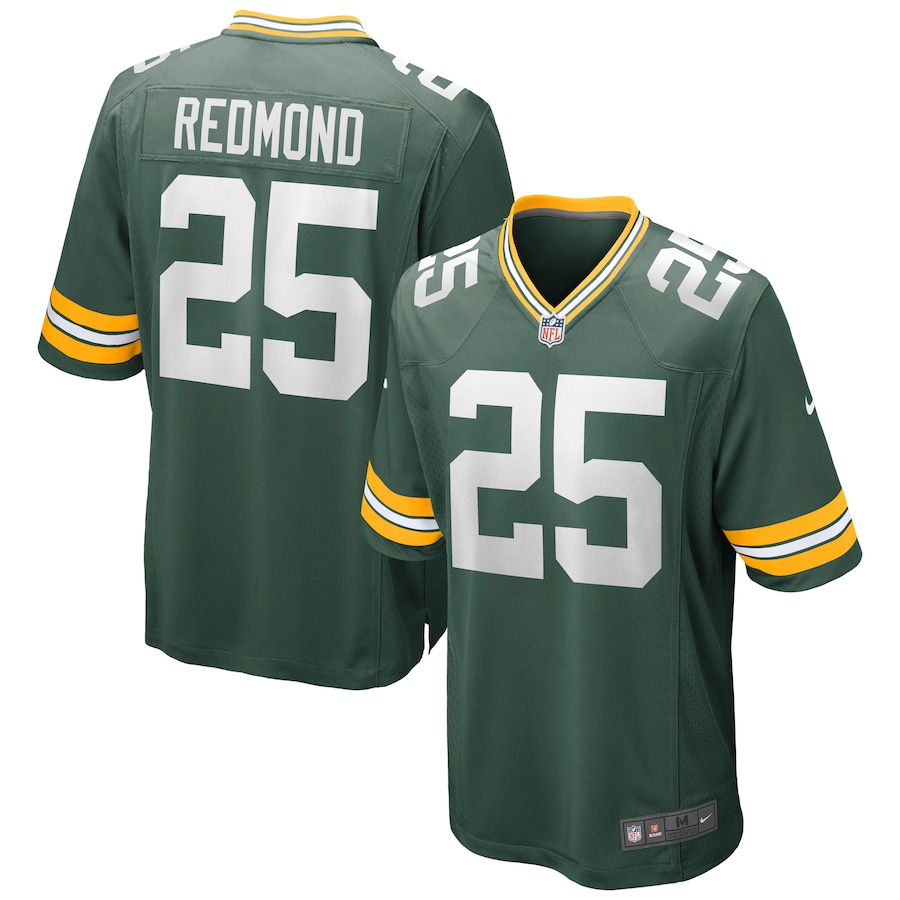 Men Green Bay Packers #25 Will Redmond Nike Green Game NFL Jersey